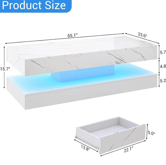 High Gloss: L.E.D Coffee Table