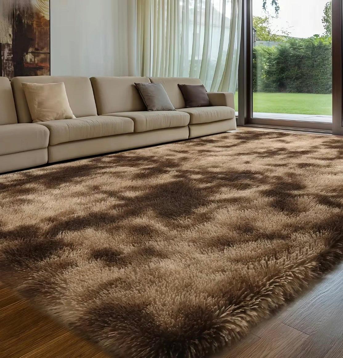 Shaggy: Large Area Coffee Rug 275x370CM