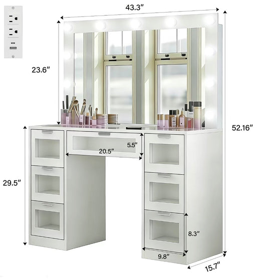 Punice: Modern Bedroom Makeup Vanity