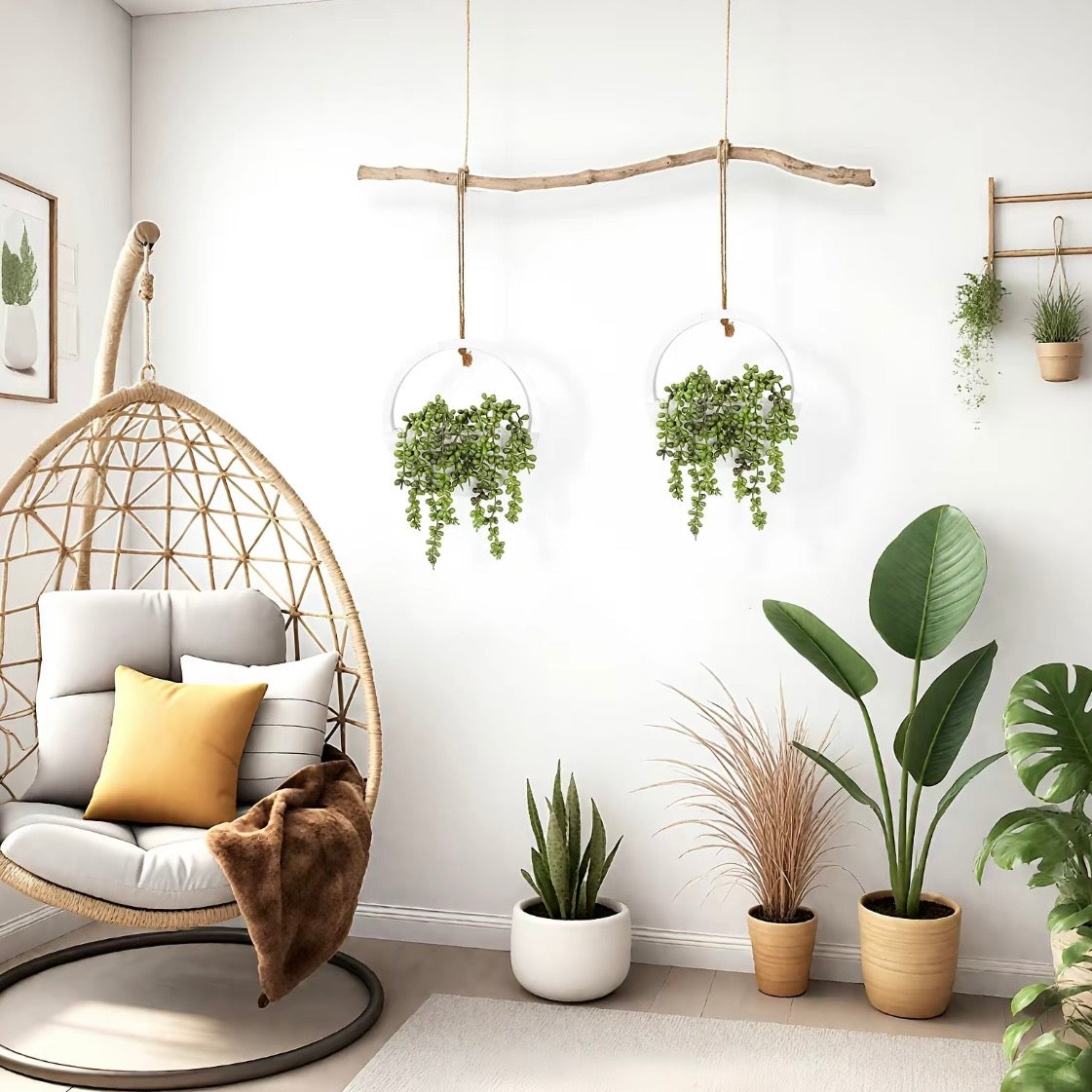 Artificial Succulents: Hanging Plant L.E.D Light Lanyard