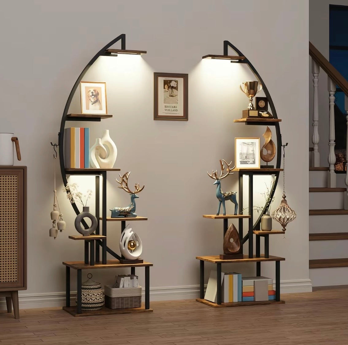 Corner Display Stand: Bookshelf w/ Lights