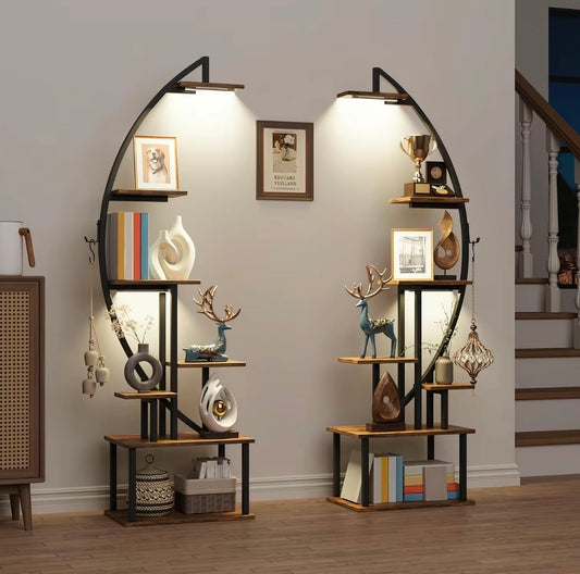 Corner Display Stand: Bookshelf w/ Lights