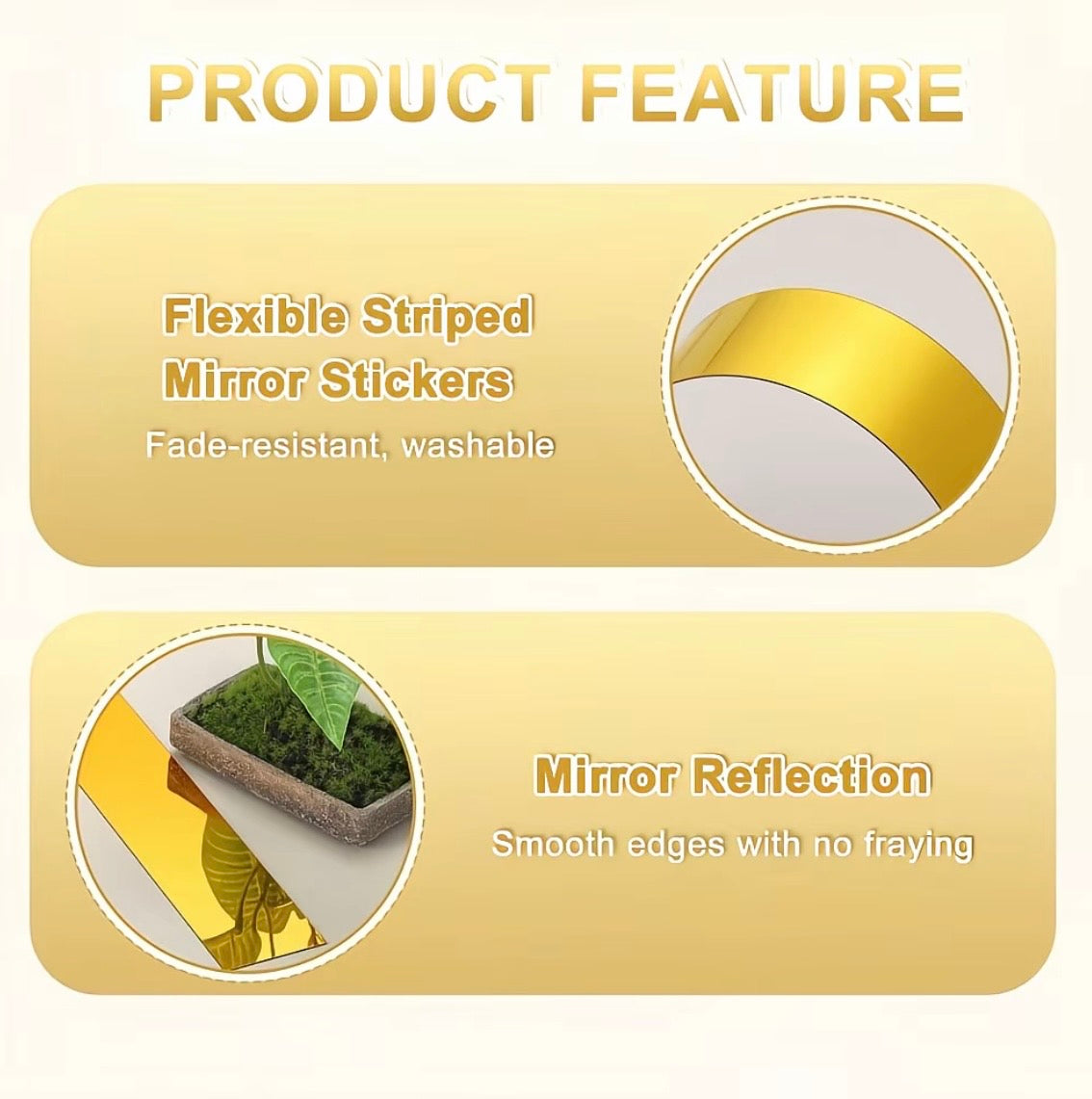 Acrylic Mirror: Golden Walk Sticker