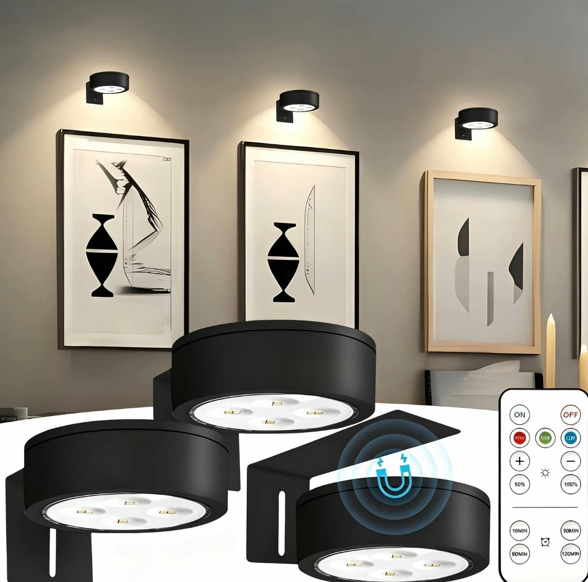 Wireless Wall Lamp: Showroom L.E.D Overhead Light