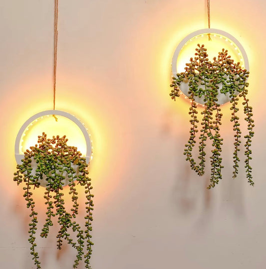 Artificial Succulents: Hanging Plant L.E.D Light Lanyard